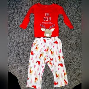 Baby Girl Carter's Christmas Pajamas NWOT Size 18mos